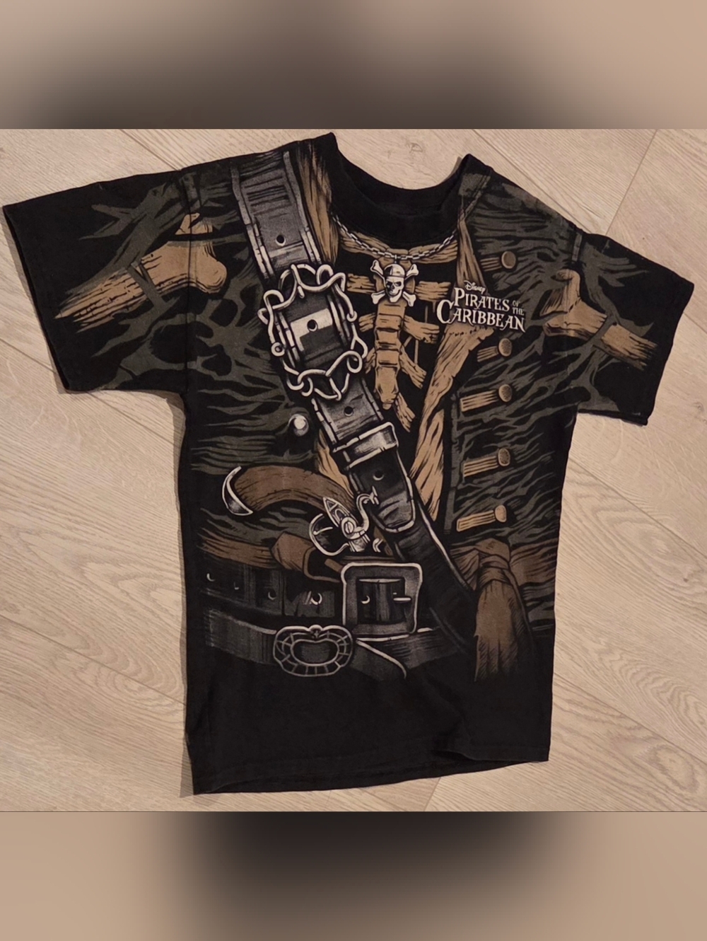 Vintage Y2K Disney Pirates of the Caribbean Children's All Over Print T-Shirt